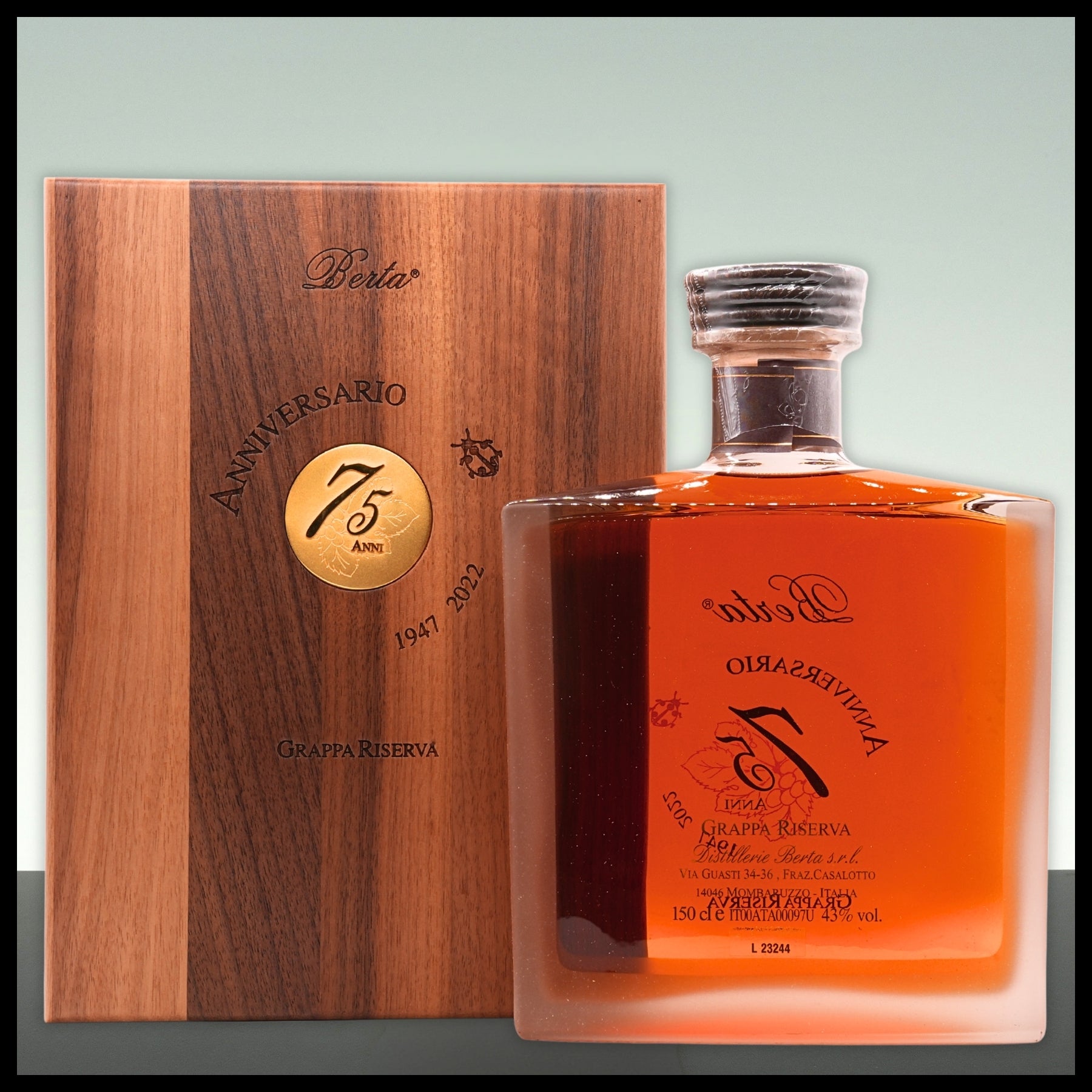 Berta Grappa 75 Anni Anniversario 1,5L - 43% Vol.